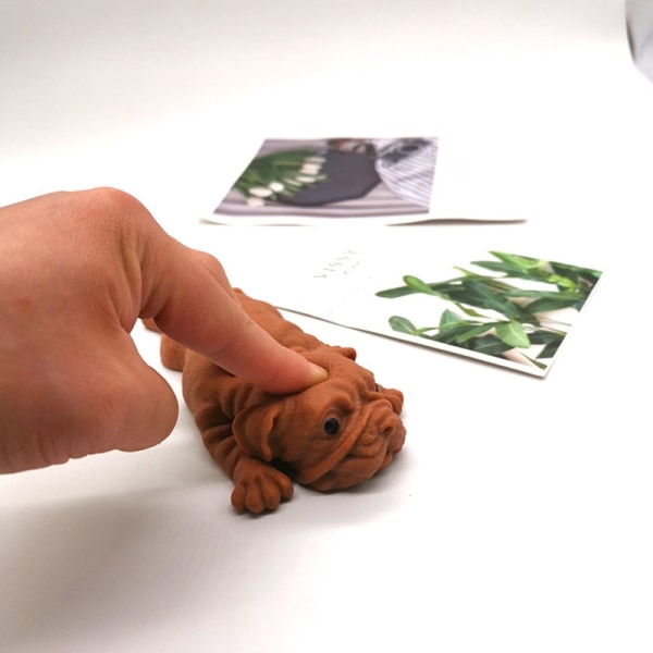 Mode Vent Stress Relief Praktiska skämt Squeeze Toy Dog For Kids Vänner - Perfet Black