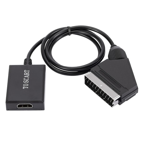 Videoadapter Plug Play Plast med hög klarhet 1080p Stabil prestanda Scart till HDMI-kompatibel - Perfet