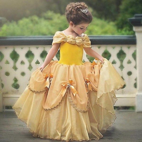 Cosplay prinsessekostyme for jenter Barn Halloween Carnival Party Fancy Dress Up Barneklær Jul Fancy Dress - Perfet 16 9T 150