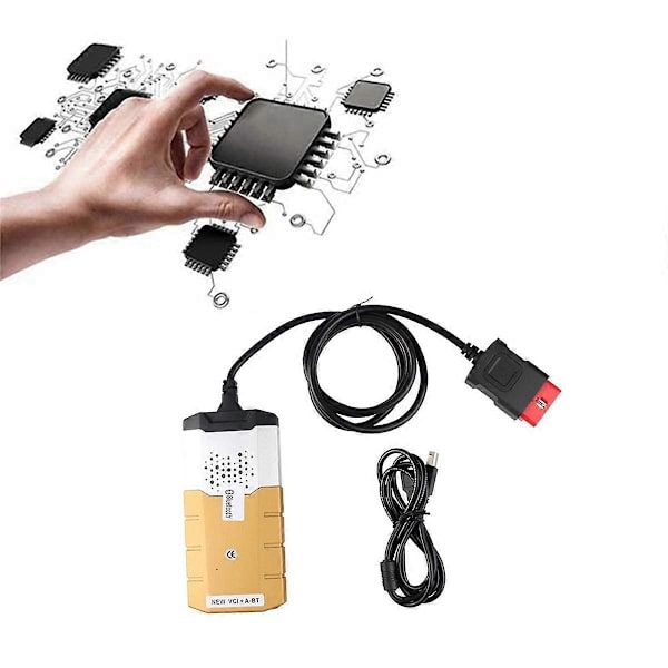 Kompatibel med 9241A V3.0 V2021.11 OBD2 Kode Leser Dobbel-Board Bluetooth Feildeteksjonsenhet Gull-Perfet