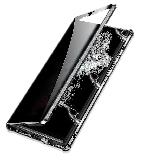 Anti-Peeping Privacy-deksel Kompatibelt med Samsung Galaxy S22 Ultra/s22, Dobbeltsidig Herdet Glass Magnetisk Deksel - Perfekt Black For Galaxy S22 Ultra