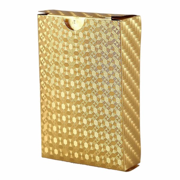 1 st 24K Guld Spelkort Plast Poker Spel Kortlek Folie Pokers Pack Vattentäta Kort-Perfekt