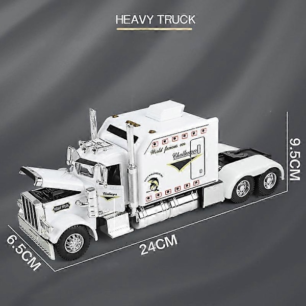1:24 Peterbilt 389 Traktor Lastbil Legering Modellbil Leksak Diecasts Metall Gjutning Ljud och Ljus Bil Leksaker för Barn Fordon-Perfekt Red