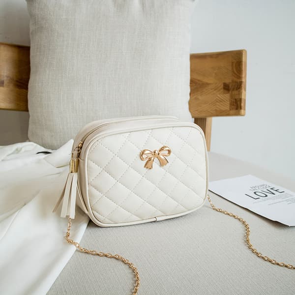 Dame crossbody kædetaske, hvid white