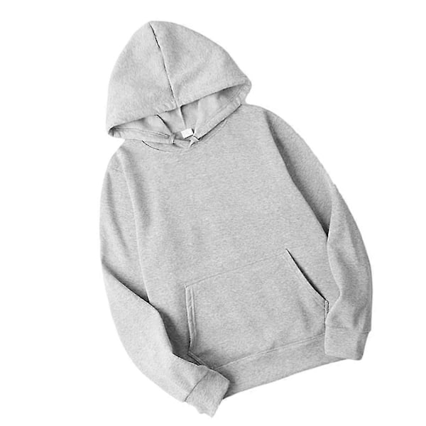 Unisex Bomulls Sweatshirt med Dragkedja - Perfekt Light Grey S