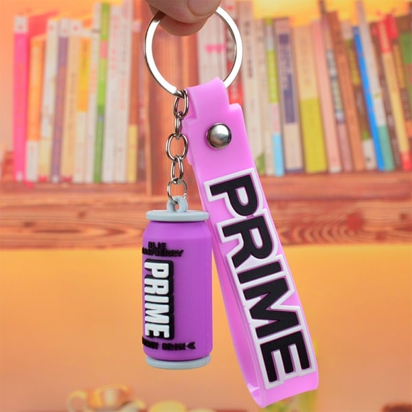 Prime Drink 3D Rubber Keychain Mode flaska nyckelringar för mig - Perfet Purple