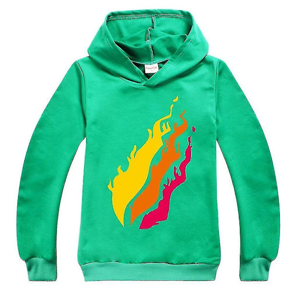 Barn Pojkar Prestonplayz Långärmad Huvtröja Pullover Sweatshirt Toppar-Perfekt Green 7-8 Years