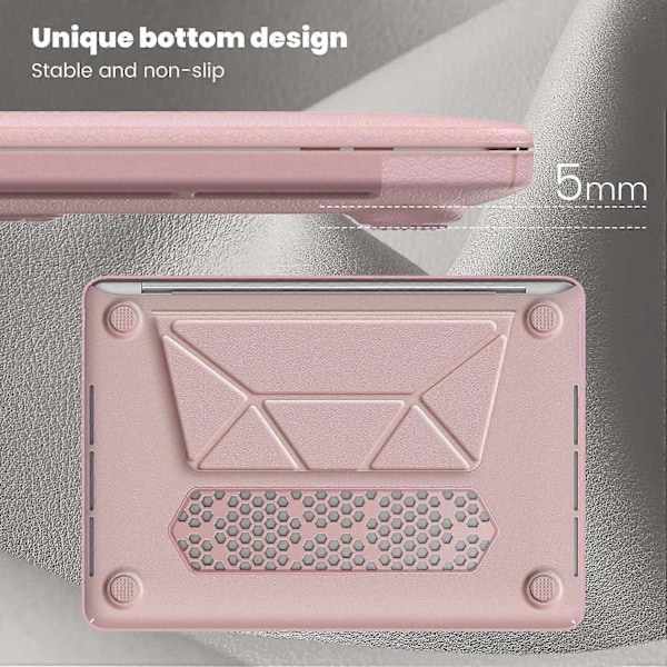 Kompatibel med MacBook Pro 13 tommer (2022) (2020) (2018) M1 M2 A2289 A2251 A2159 A1989 A1706 A1708 Laptopveske A-Perfet Pink