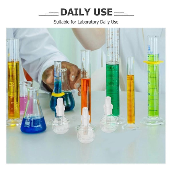 Gravity Flaske Glas Pyknometer med Perforeret Prop Tom Laboratorieflaske (10ml) - Perfekt