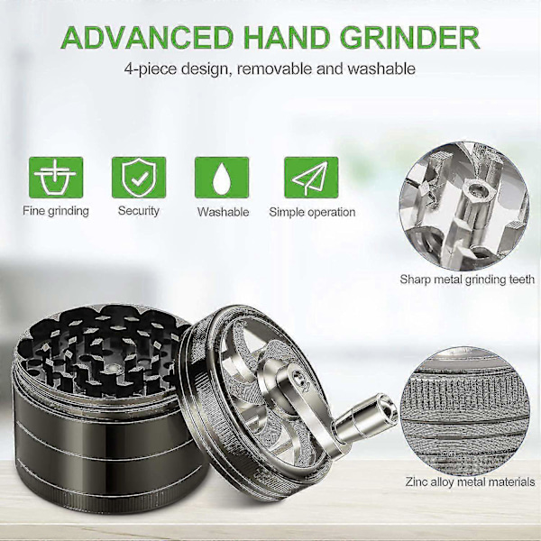 Grinder, 4 I 1 Dele Grinder, Grinder Lar, Zinklegering Grinder, Tør Grinder, Grinder med top, Grinders for-Perfet