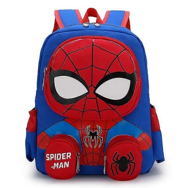 Spider-Man Børne Skoletaske Tegneserie Børnehave Elev Lille Rygsæk - Perfekt Blue
