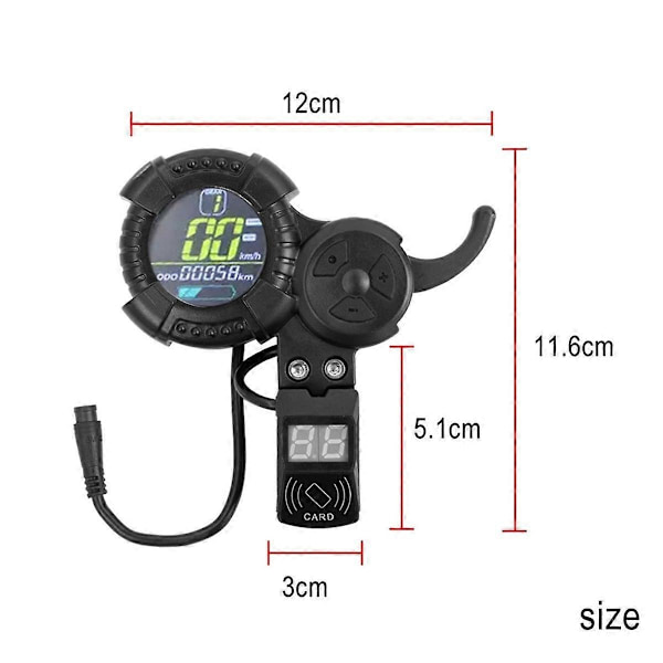 Elektrisk sparkesykkel SPLACH Gass & NFC-kort Kompatibel med VSETT ZERO 10 8X 10X Z8PRO Display Trigger LED Acce-Perfet