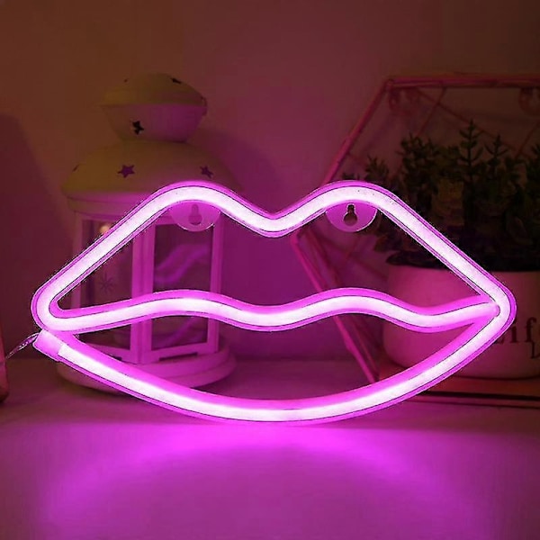 LED neonljus färgglada regnbågsneonljus för rum hemmafest bröllopsdekoration julklapp neonljus-Perfet Lip