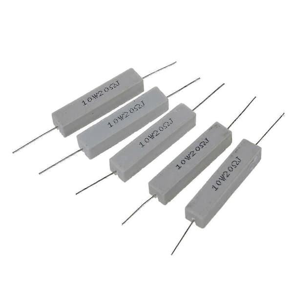 5x 10W 20 Ohm 5% Trådlindad Keramisk Cementmotstånd 10 Watt-Perfet