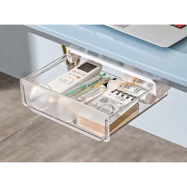 Under Desk Medium Opbevarings Skuffe, Blyant og Kontorartikler Organizer til Små Kontorer - Perfekt