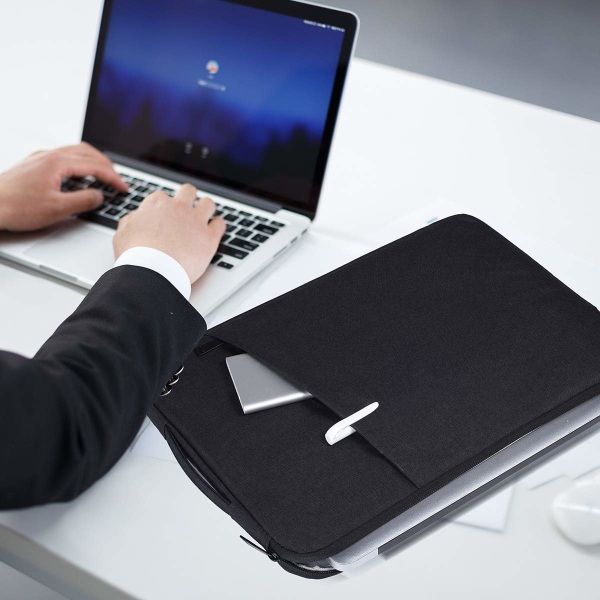 Laptoptaske 13,3 tommer canvas sort - Perfet