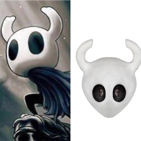 Halloween Hollow Knight Cosplay Latex Maske Hodeplagg Fest Rollespill Fancy Dress Rekvisitt Hodedeksel-Perfekt