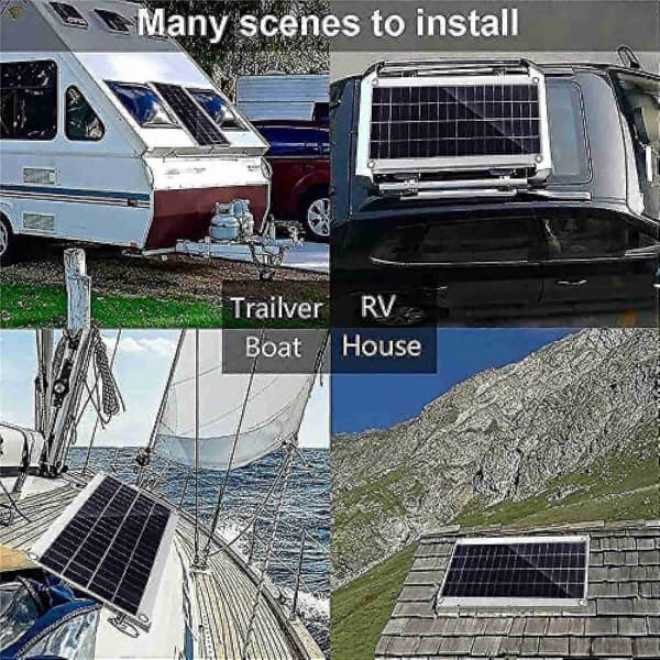 300w 12v Solpanel Kit Batteriladdare 300 Watt 12 Volt Off Grid System med 10a-60a Kontroller-Perfet