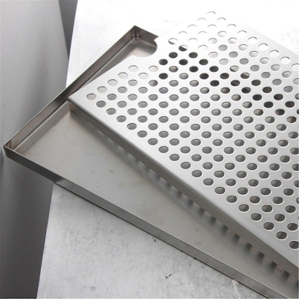 Öltorn Drip Pan i Metall Rostfritt Stål Öldroppbricka Dräneringstyp Platt Öltorn Drip Pan Te Dräneringsplatta Svart 30cm-Perfet Black 40cm