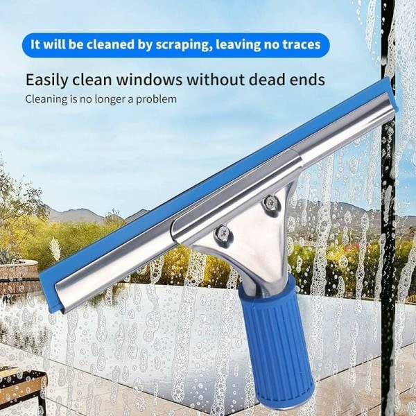 Professionell fönsterskrapa, duschskrapa i silikon, golvskrapa med handtag, gummiskrapa, fönsterskrapa med blad 35 cm