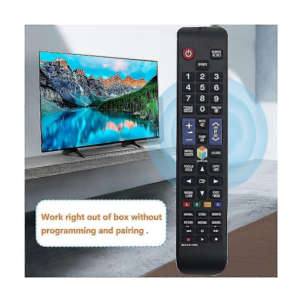 BN59-01198Q Erstatningsfjernkontroll for smart-TV UE40JU6445K UE55JU6445K T32E390SX-Perfet