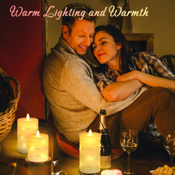 LED-lampor, inbyggda fairy lights, 3 LED-lampor - Perfet