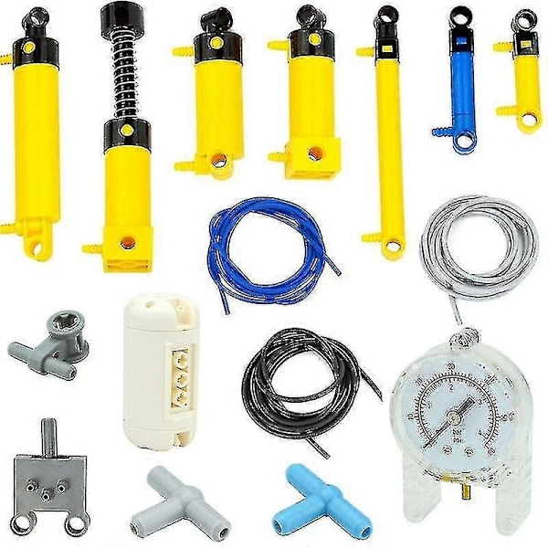 Moc Tech Parts Pneumatisk Luftpumpsten Liten (6l) V2 med Förstärkt Cylinder 19476 19482 19475 Kompatibel med 8800 Block - Perfekt 1pcs