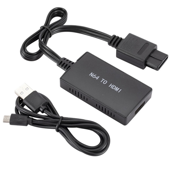 HDMI konverter HD Link kabel N64 til HDMI TV Plug and Play - Perfet Black