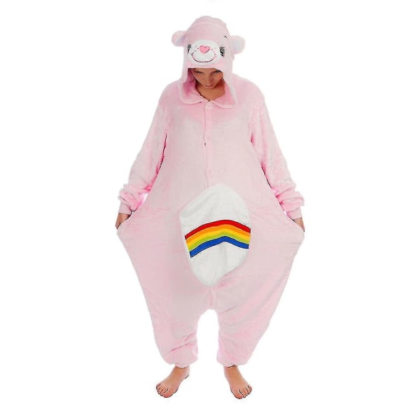 Halloween Unisex Onesie Kigurumi Fancy Dress Kostym Huvtröjor Pyjamas Sleep Wear-9-1 - Perfet Cheer Bear XL for 180-190cm