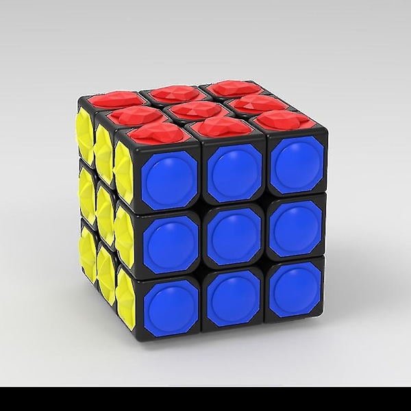 Magisk kube 3 x 3 x 3 taktil magisk kube for blinde 3D preget blindeskrift fingeravtrykk rask magisk kube - Perfet