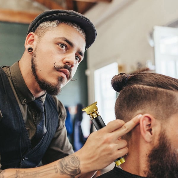 Hårtrimmer Barberhøvel Hårklipper Oppladbar hårklipper for menn - Perfet black gold