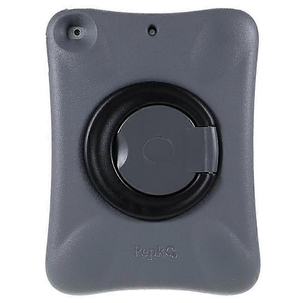 PEPKOO 360 Graders Rotation Støtteben Forbedret Ramme EVA Tablet Cover Kompatibel med iPad 10.2 (2021) - Perfekt Black