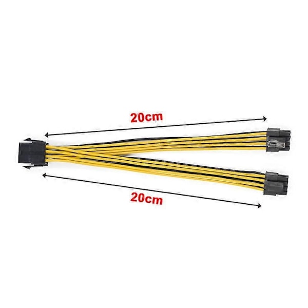 EPS CPU 12V 8-stifts hona till dubbla 8-stifts (4+4) EPS 12V hane moderkorts strömförsörjningskabel Y-typ splitteradapterhylsa - Perfekt