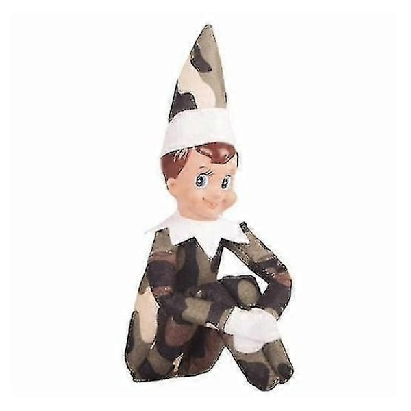 Tomten på Hyllan Pojke Flicka Figur Jul Nyhet Plyschdockor Leksak Julgåva-Perfekt camouflage