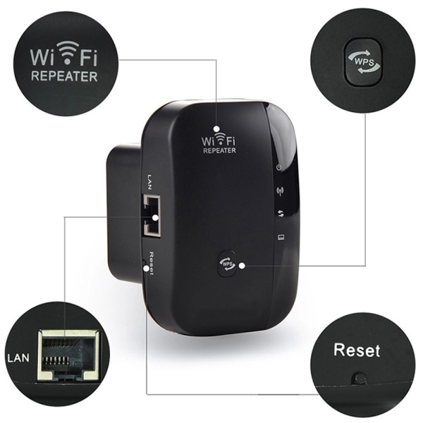 Wireless WiFi Signal Repeat Extender Booster Internettforsterker - Perfet