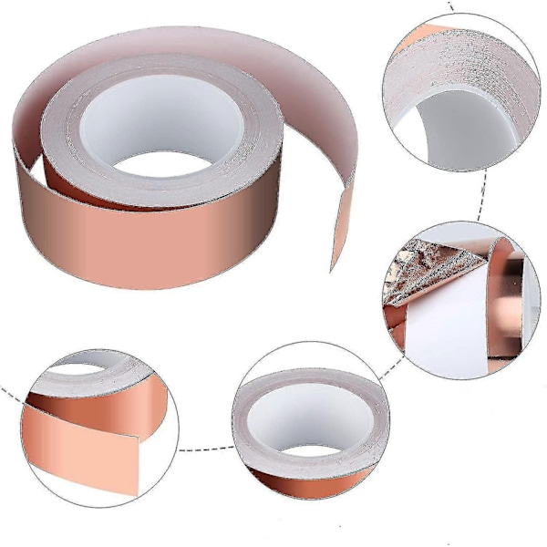 Kobbertape 30m X 50mm, Vegena Kobberfolie Tape Emi Kobberfolie Tape-Perfekt