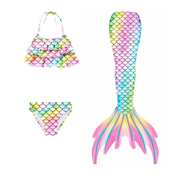 Fiskehale badedragt til børns strand bikini havfrue badedragt 4-5 år - Perfekt 4-5 years old 110#