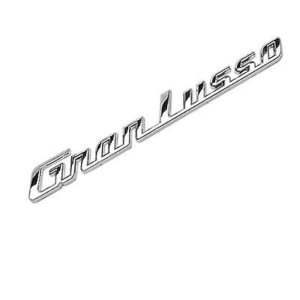 1 st. Bilskylt med 3D ABS Gransport-logotyp för Maserati Ghibli Coupe - Perfekt stylingdekoration Granlusso silver