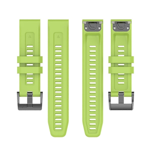 Silikonarmband 26mm för Garmin Fenix 7x/6x/5x Klocka Rem Loop Armband - Perfekt Green