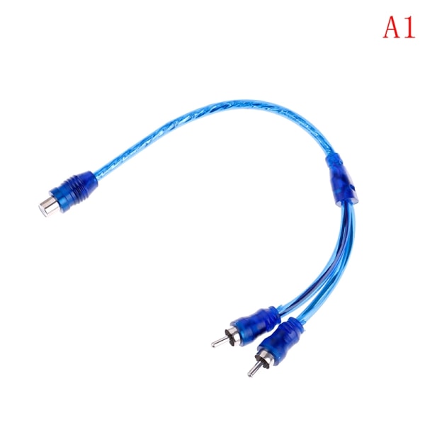 1. RCA hunn til hann splitter stereo o Y adapter kabel c - Perfet Blue A1