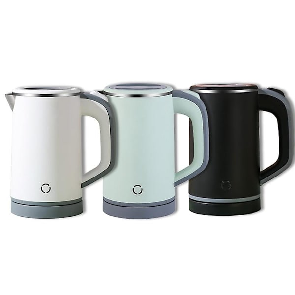 Kettle Terästä, Mini Matkakattila 0,8 Litraa, 600 Watin Sähkökattila, Kaksoisseinäinen Muotoilu, Ylikuumenemissuoja, Nopea Kiehutus Toiminto, Hiljainen white
