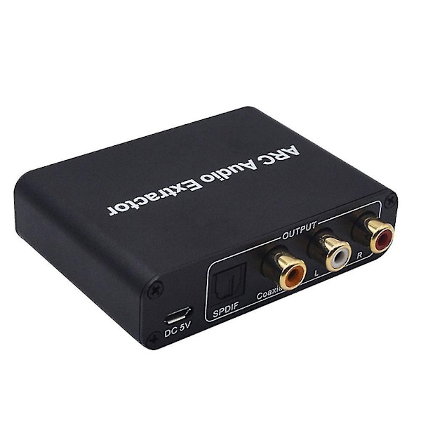 HDMI Audio Extractor DAC Konverter ARC Audio Extractor Understøtter Digital HDMI Lyd til Analog Stereo Lyd RCA L/R-Perfekt