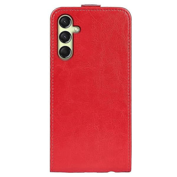 Kompatibel med R64 Textur Vertikal Flip Läder Telefonfodral-Perfet Red