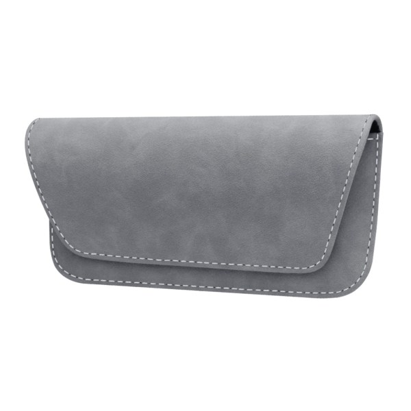 Solglasögonhållare för bil Solskydd, Glasögon Bil Visir Clips Förvaring Glasögon Organizer Case, PU Läder Glasögon Hållare- Perfet Gray