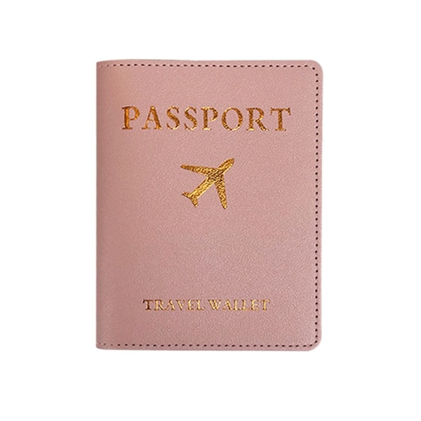 Simpel pasholder og bagagemærke læder rejsesæt Tilbud - perfekt Pink Passport holder