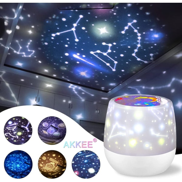 LED-projektori, tähtitaivasvalo, tähtitaivas yövalo lapsille - täydellinen