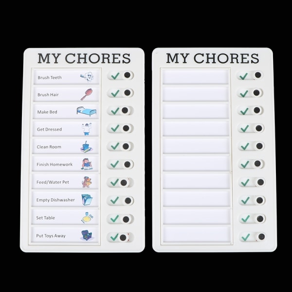 Memo Plast Board Chore Chart Gjenbrukbar RV Sjekkliste Dagsplan - Perfet F