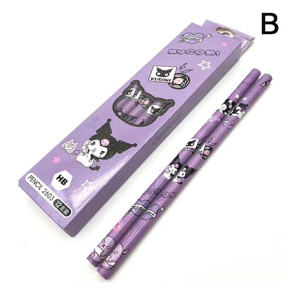 Sanrio nime tegneserieserie My Melody Kuromi Boxed Pencil Learn - Perfet A