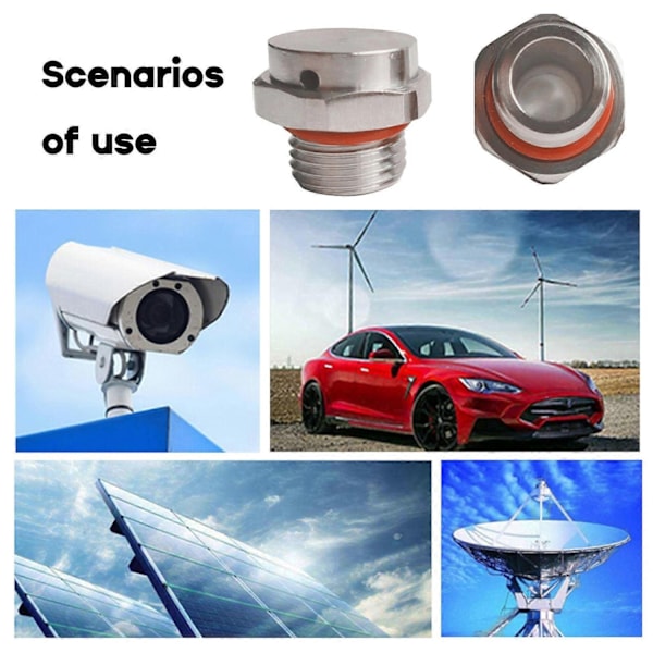 Rostfritt Stål Vattentäta Ventilationsventiler M5 M-6 M12 M16 M20 Skruv I Skyddsventil Plugg Metall Andningsventiler-Perfet M6x1