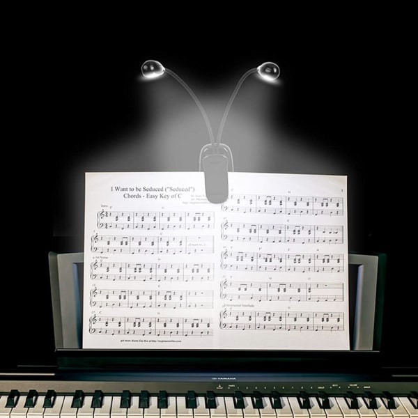 Notestativlys Musikknotelys 4 LEDS - Perfet 4 LEDs